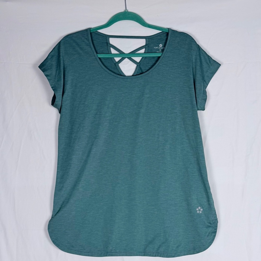 Tuff Athletics Sport Shirts Lot 2xL 1xM Blue Teal Purple Moisture Wicking Yoga - Picture 11 of 16